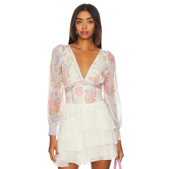 Free People x Revolve $128 Wanderlust Bodysuit in Ivory NEW - Picture 1 of 4